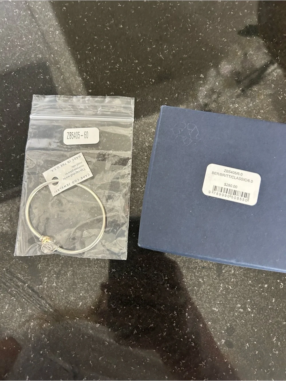 Two-Tone Kids Bangle Bracelet with Gold Accent